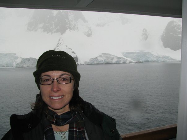 Cold in the Antarctica! But I was warm with my woman!