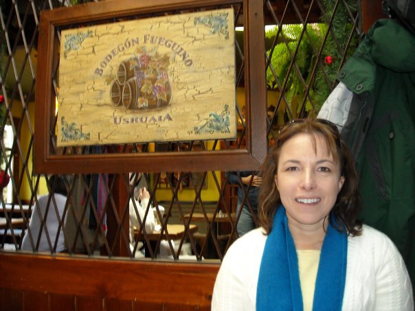 Ushuaia the farthest town south! We had some awesome wine and a romantic lunch!